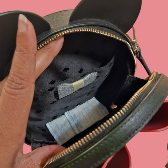 Kate Spade x Disney Minnie Mouse Polka Dot Canteen Crossbody Bag with Red Bow - Picture 6 of 8